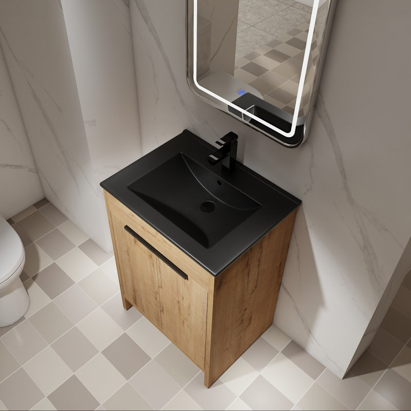 24in Single Bathroom Vanity with Ceramic Top, 44"