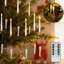 Battery Operated Candle Lights with Crystal Icicle Hooks for Christmas Tree