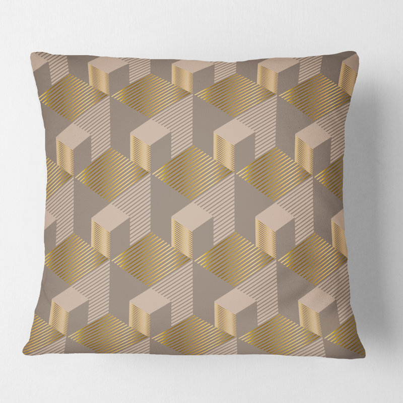 Coussin décoratif rétro Mid-Century, 18 po x 18 po