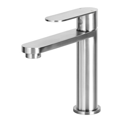 Brushed Nickel Bathroom Faucet 1 Hole, Single Handle Bathroom Sink Faucets,  304 Stainless Steel, Bath Faucet