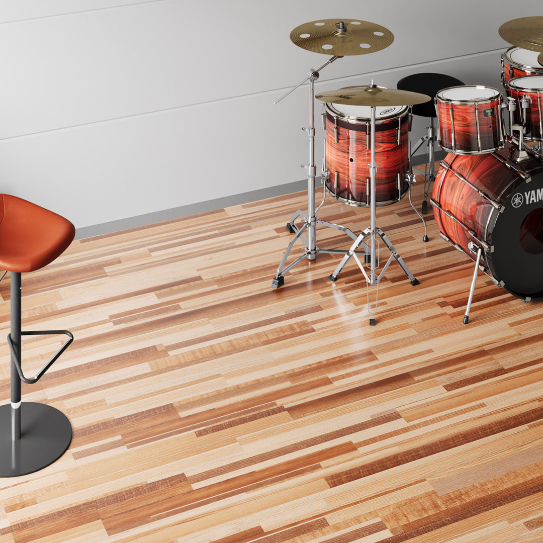 36pc Self-adhesive Wood Grain PVC Floor Tiles