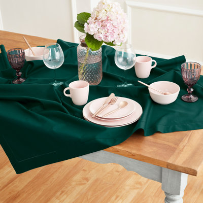 Cotton Linen Hemstitch - 100% Pure Table Throw