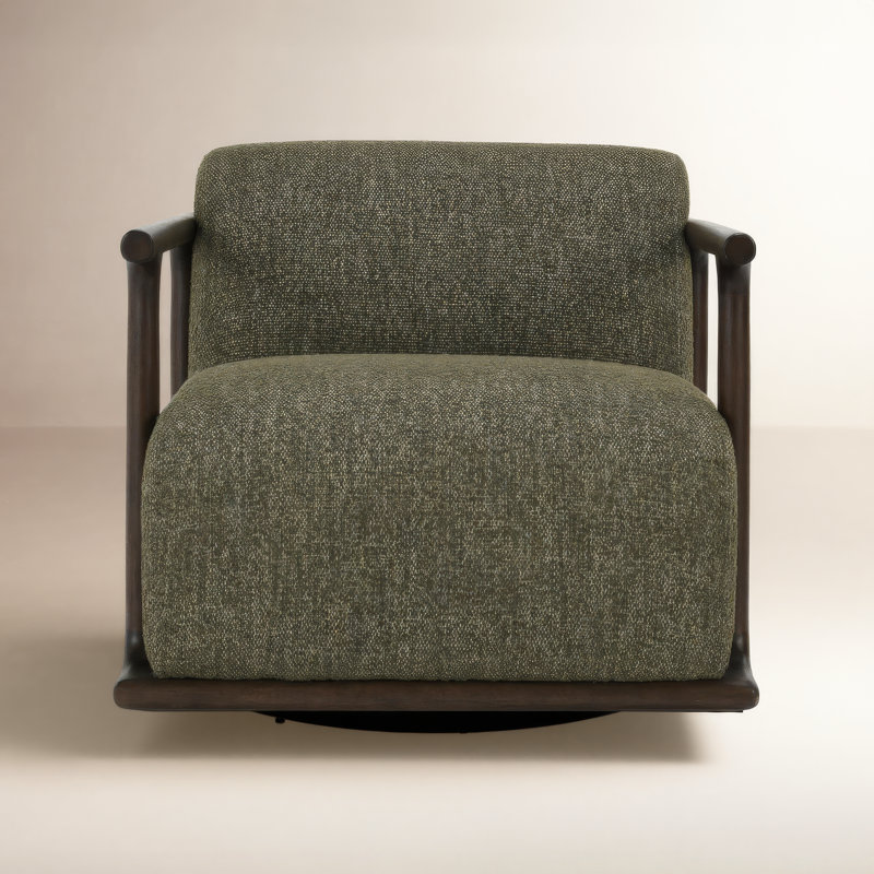 Lucia Swivel Accent Chair, Green