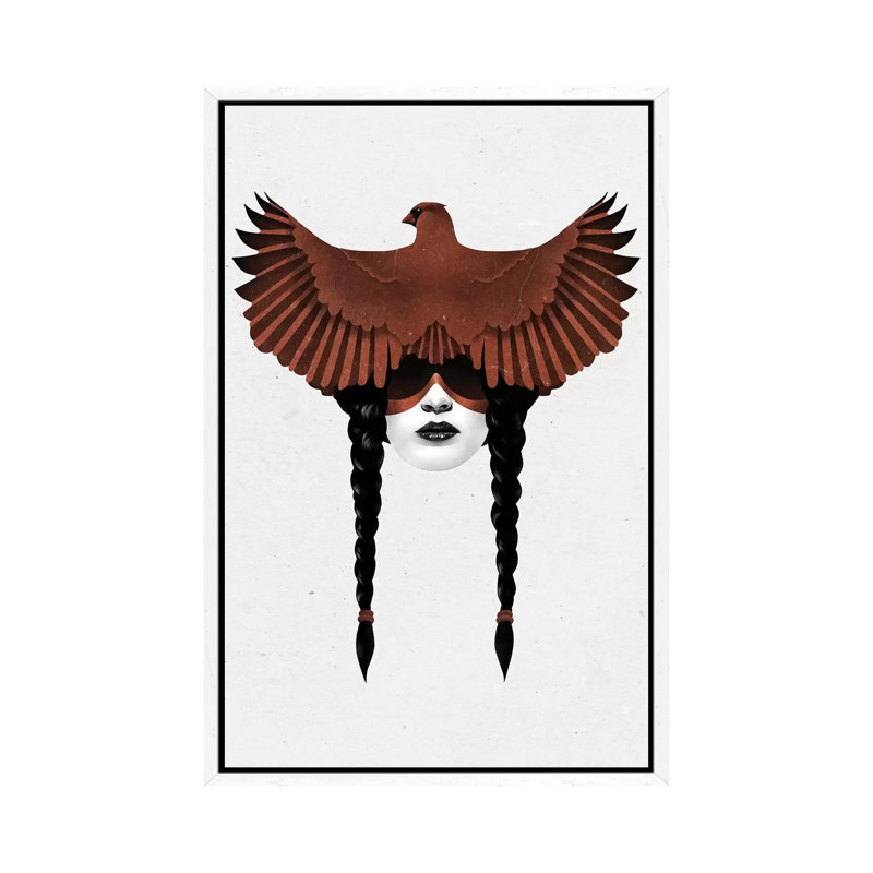 Dark Cardinal by Ruben Ireland - Print on Canvas, White Framed, 101.6 cm H x 66.04 cm W