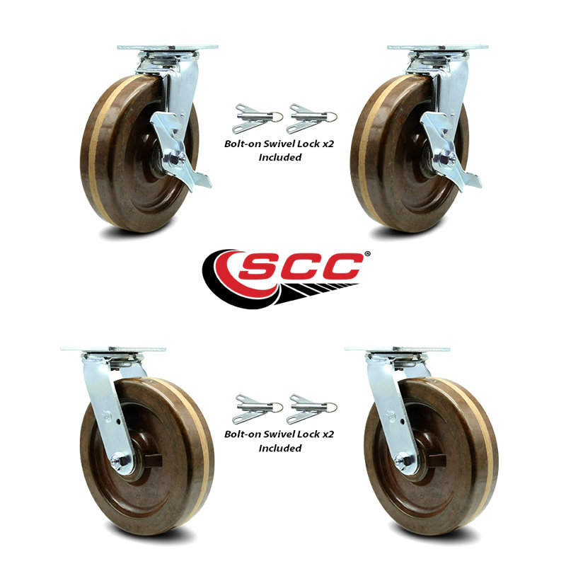 4 Piece Phenolic Caster Set