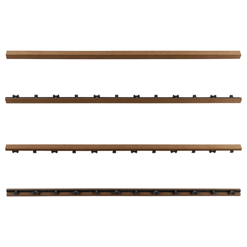 36'' L x 1'' W Composite Interlocking Deck Side Trim, Peruvian Teak