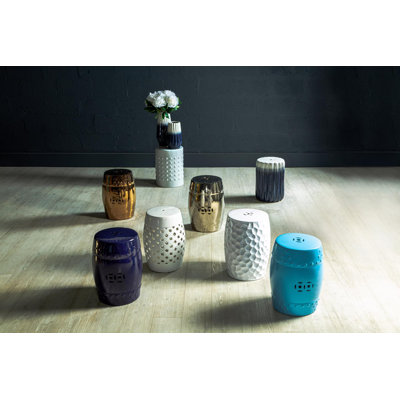 Friend Ceramic Accent Stool