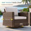 5 - Person Outdoor Wicker Patio Conversation Set with Swivel Chairs-21757696-21757709