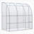 Outsunny 7' X 4' X 7' Outdoor Lean To Greenhouse, Walk-In Green House Plant Nursery With Roll-Up Window, PE Cover