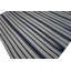 Antique Blue and White Stripes Flatwoven Indian Cotton Dhurrie Room Size Rug