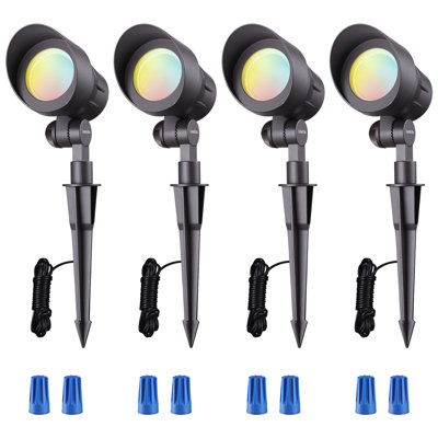 4-Watt 12-24V Low Voltage Oil Rubbed Bronze Outdoor Integrated LED Landscape Spotlight, Selectable 3 Color Temperatures