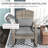 Outsunny Outdoor Wicker Adirondack Rocking Chair, Patio Rattan Rocker Chair With High Back, Seat Cushion, And Pillow For Garden, Porch, Balcony, Gray-488399823