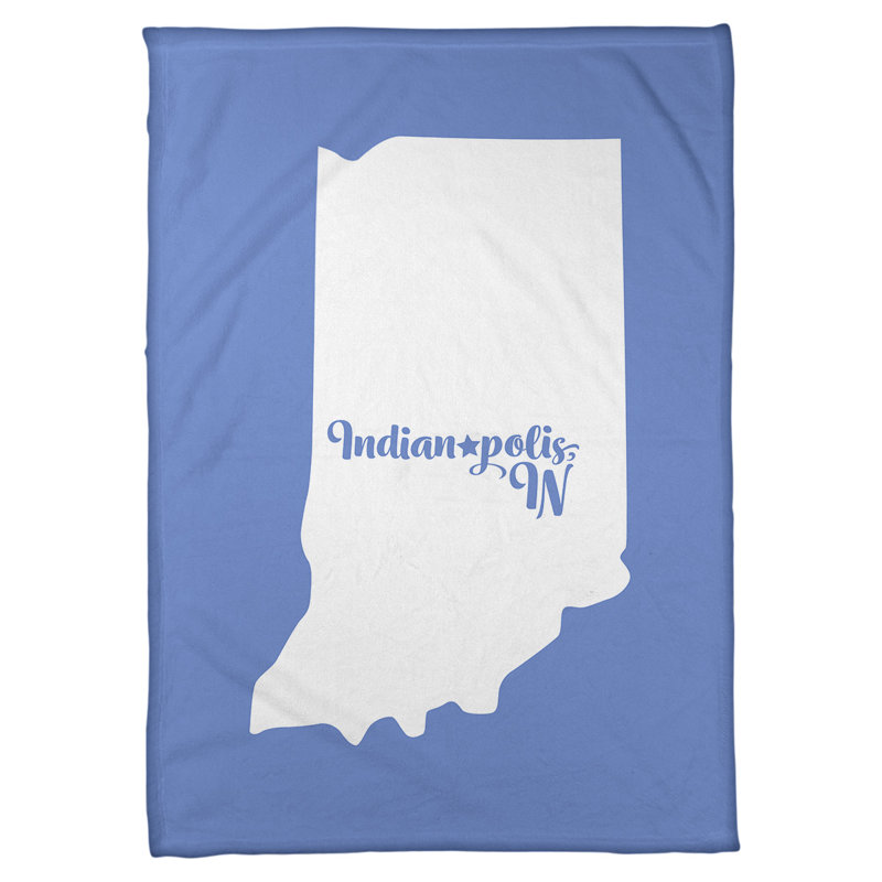 Couverture polaire indianapolis indiana, 50 po x 60 po, Bleu