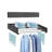 Wall Mounted Retractable Drying Rack, 5-Rod Foldable Clothes Airer with Tower Handles