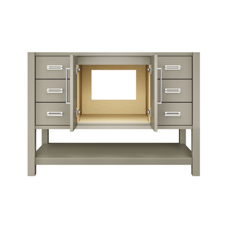 Kiawah Single Extra Wide Bath Vanity, French Olive, 48", Polished Chrome