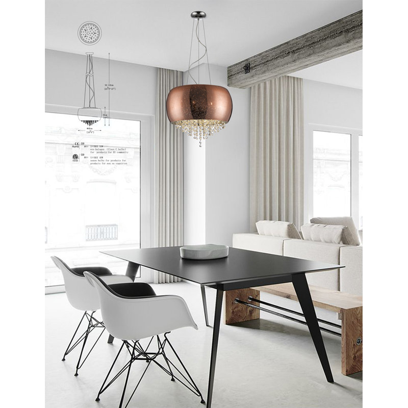 Chu 5 - Light Crystal Pendant, Copper