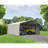 Steel Carport With 3 Wall Kits, 20X29X07-113501945