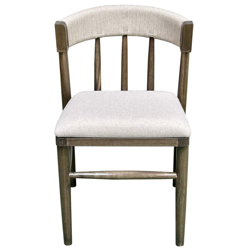 Chaise Alto à dossier brun, Bois naturel