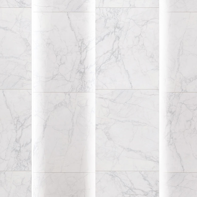 Ellum Stone 12" x 24" Porcelain Calacatta Look Wall & Floor Tile, Glossy/Polished
