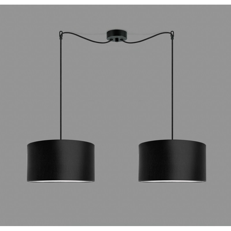 Mika 2 - Light Cluster Pendant, Black, Black, 154cm H x 36cm W x 36cm D