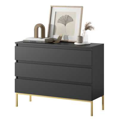Abrah 100 cm W Chest of 3 Drawers