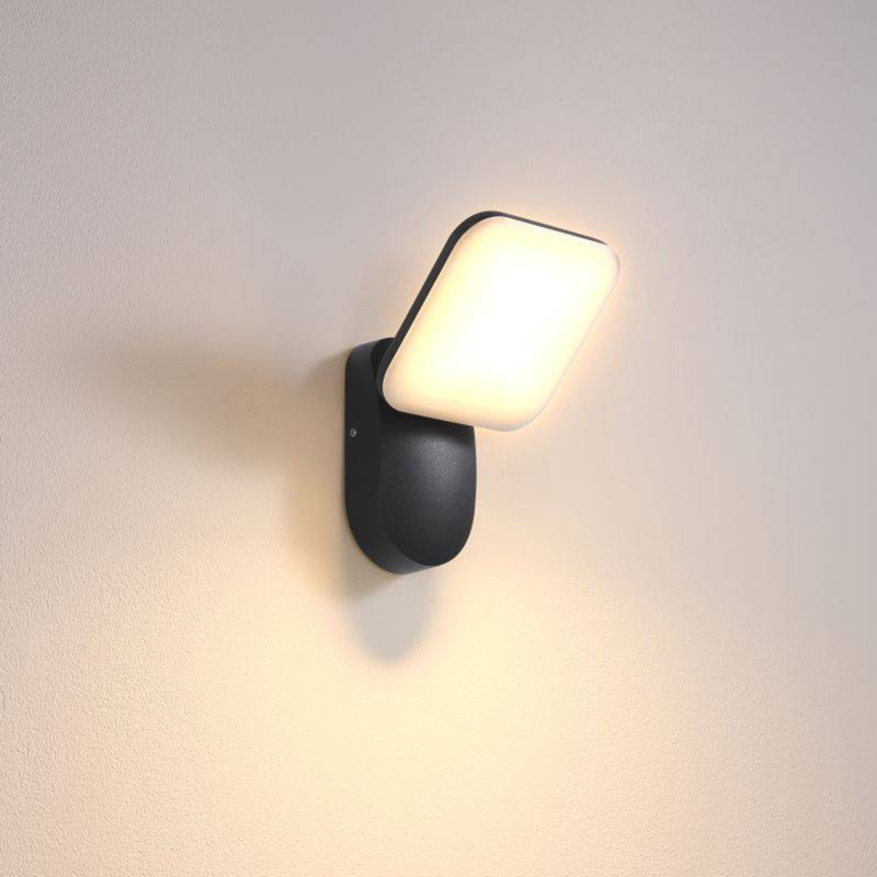 UltraBeam 12 Watt Square Black LED External Wall Lamp