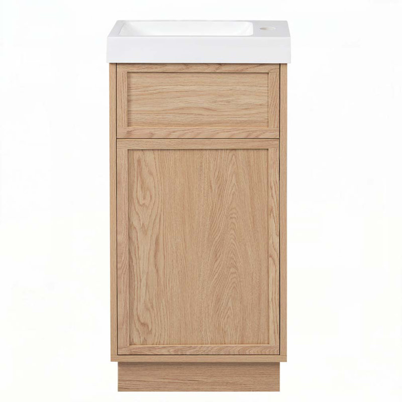 Meuble-lavabo avec lavabo réversible en résine 15,75 po