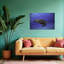Swimming Sea Turtle Peaceful Serene Turtle Nature Ocean Wall Art Print 1 Piece Wrapped Canvas Wall Art-1000898477