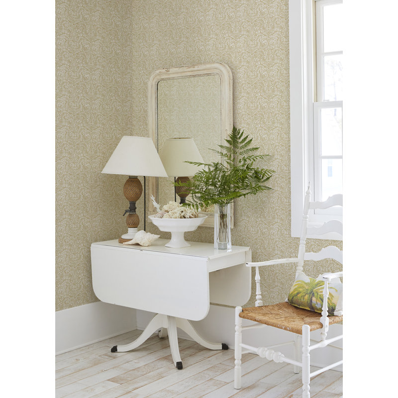 Floral Wallpaper Double Roll, Yellow