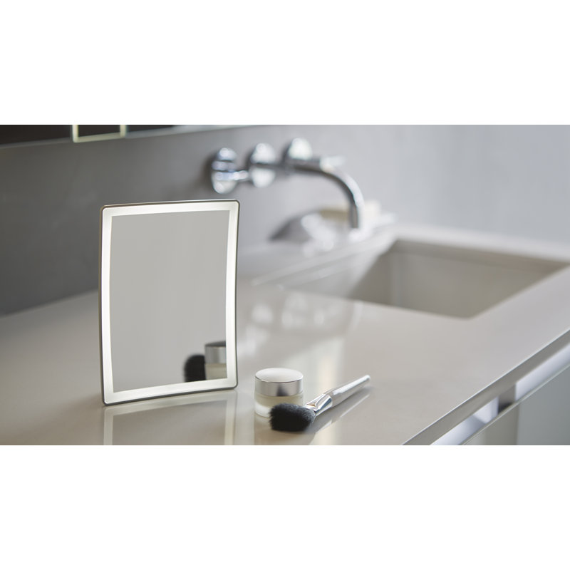 Entice Modern & Contemporary Lighted Magnifying Makeup/Shaving Mirror