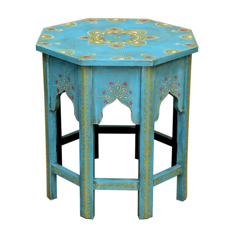 Ahmier Solid Wood Pedestal End Table