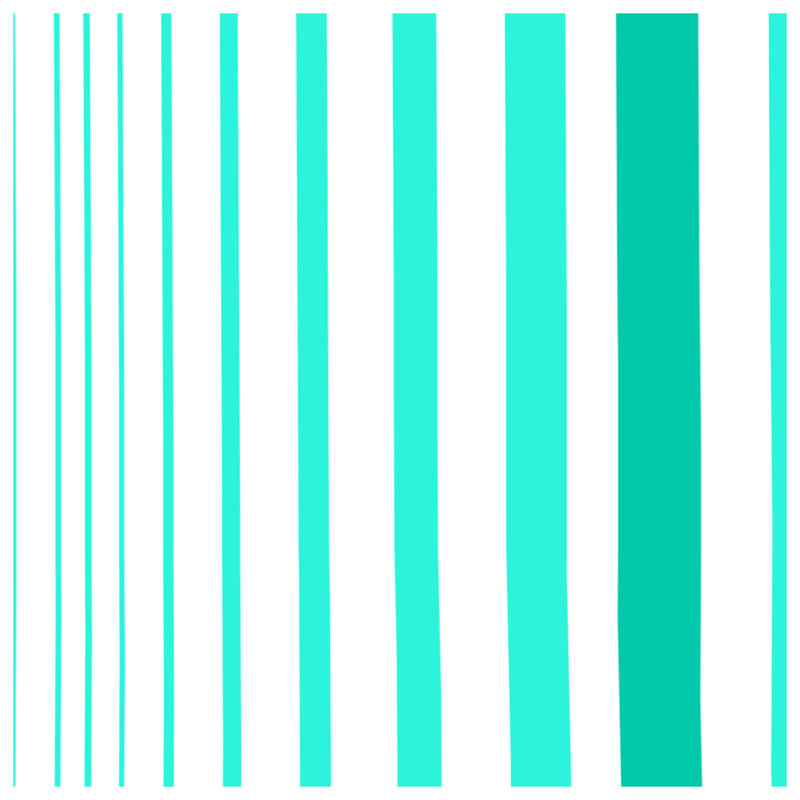 Couvertures à rayures verticales turquoise, L 60 po x H 80 po
