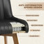 Tabouret de bar pivotant extra large à 360 ° avec siège à ressorts ensachés et base en bois massif-989559414