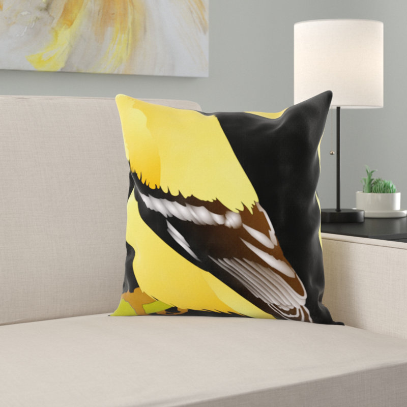 Goldfinch Square Pillow Cover & Insert