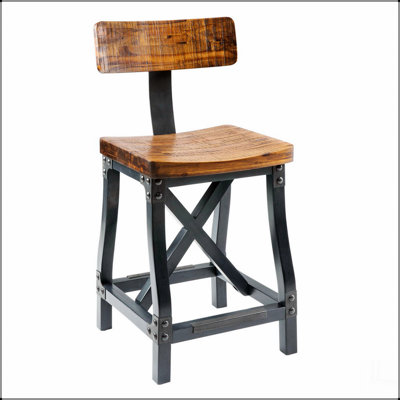 Counter Stool with Back, Barstool, Counter Height Chair