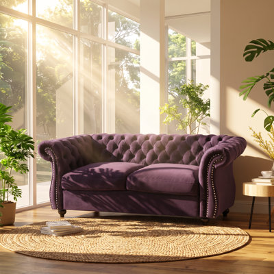 Canapé Chesterfield deux places en velours Christopher Knight Home, 157 cm (L) x 86 cm (P) x 70 cm (H)