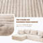 Modulaire moderne avec méridienne modulaire en forme de L et canapé en L, canapé rembourré 3 places beige, utilisation dans le salon, siège mi-ferme, Standard 100 By®, beige assemblé pour la chambre à coucher, design américain,-136892443