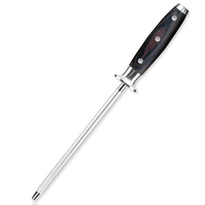 Professional Knife Sharpening Steel with Finished Wood Handle - Imperial Collection - Universal Knife Sharpener - Senken Knives