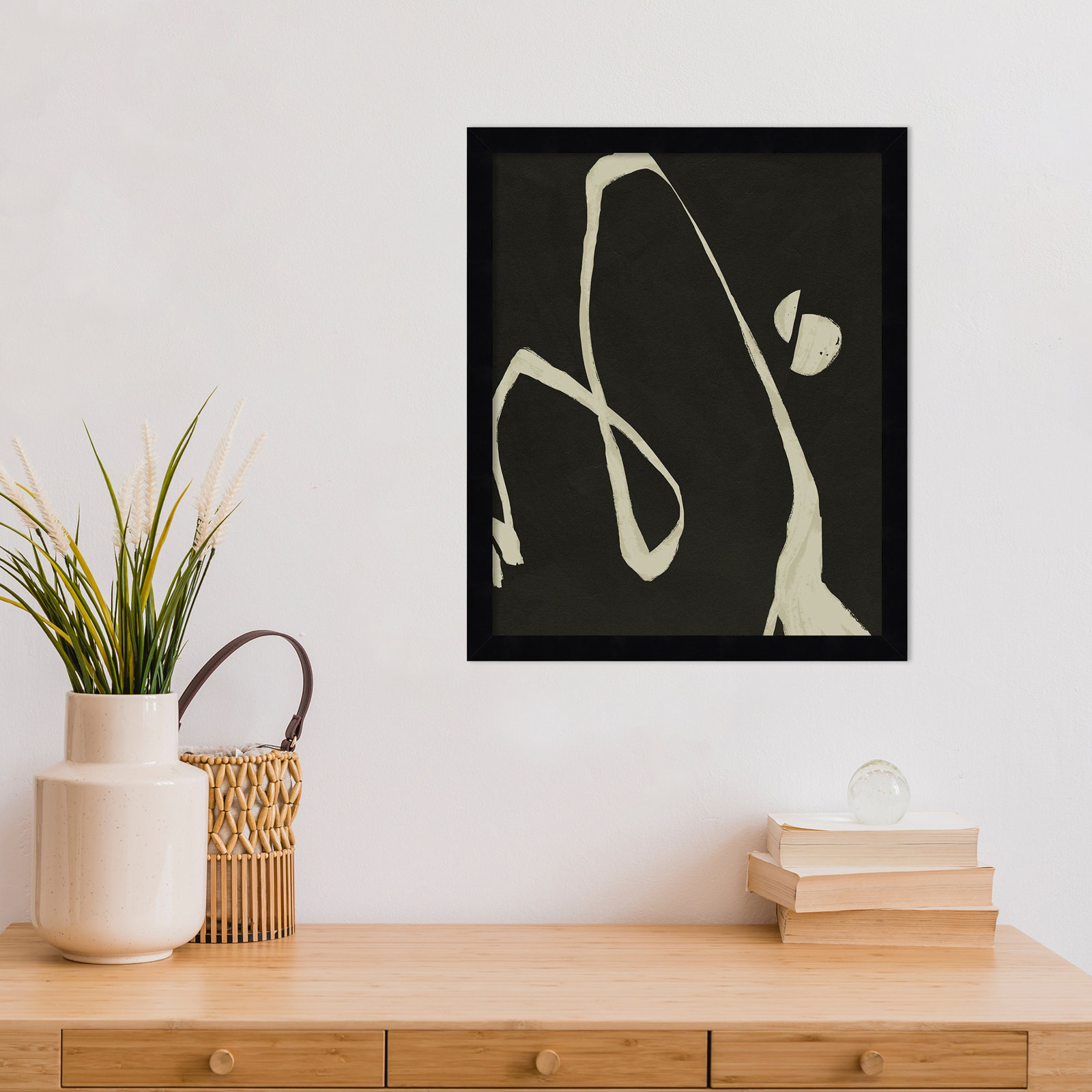 Neutral Spring II Print by Jacob Green, Black, 17" H x 14" W x 1" D