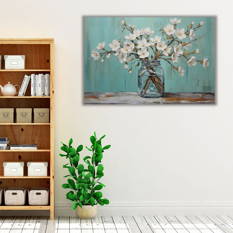 " Mason Jar Bloom ", 40" H x 60" W