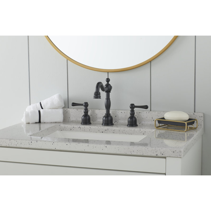 Opulence Widespread Bathroom Faucet with Drain Assembly, Satin Black