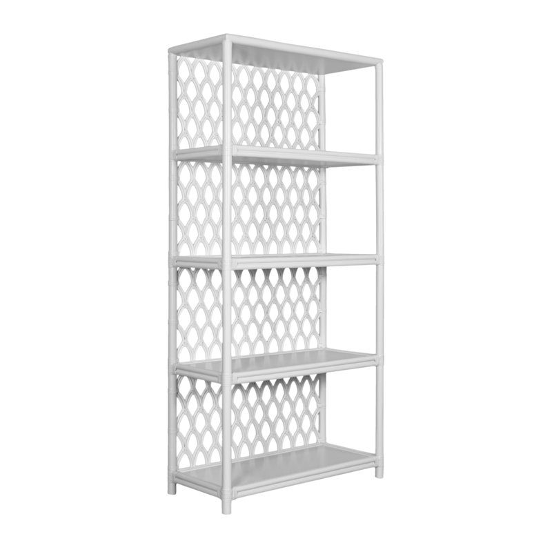 Casablanca 75.5" H x 35.5" W Standard Bookcase, Bright White
