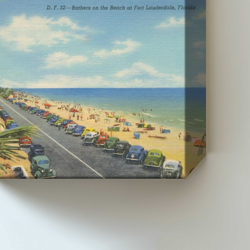 Plage, carte postale II par Wild Apple Portfolio - impression sur toile, H 40 po x l 30 po, Ne s’applique pas