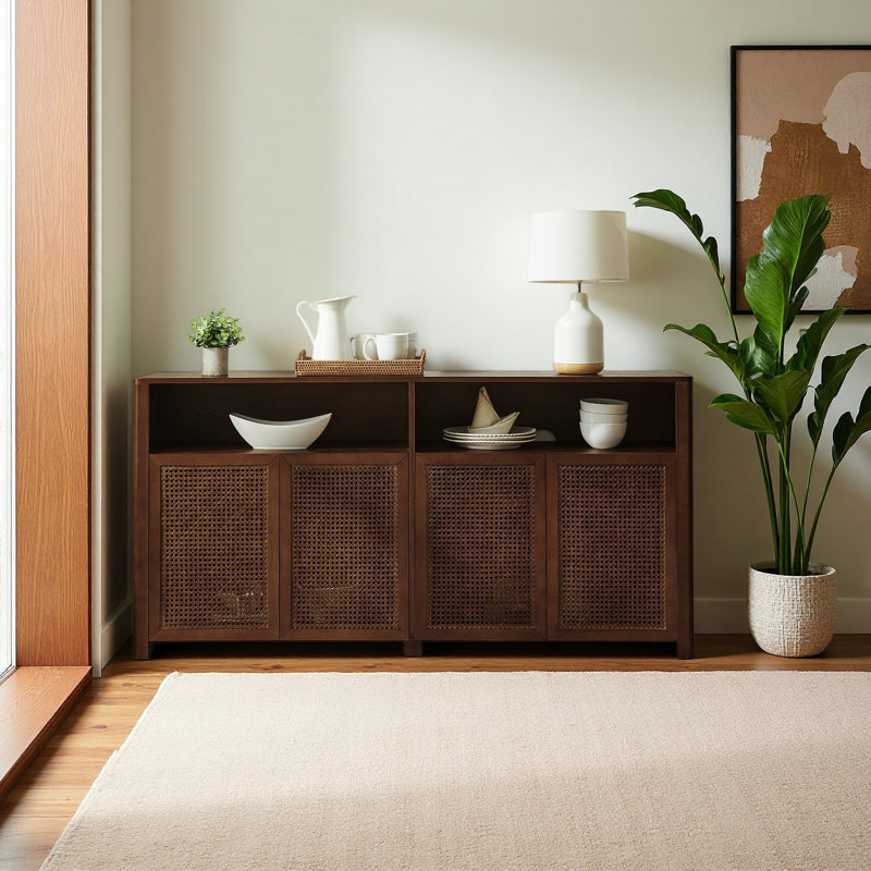 Armoire buffet 63 po Mid-Century, Noyer