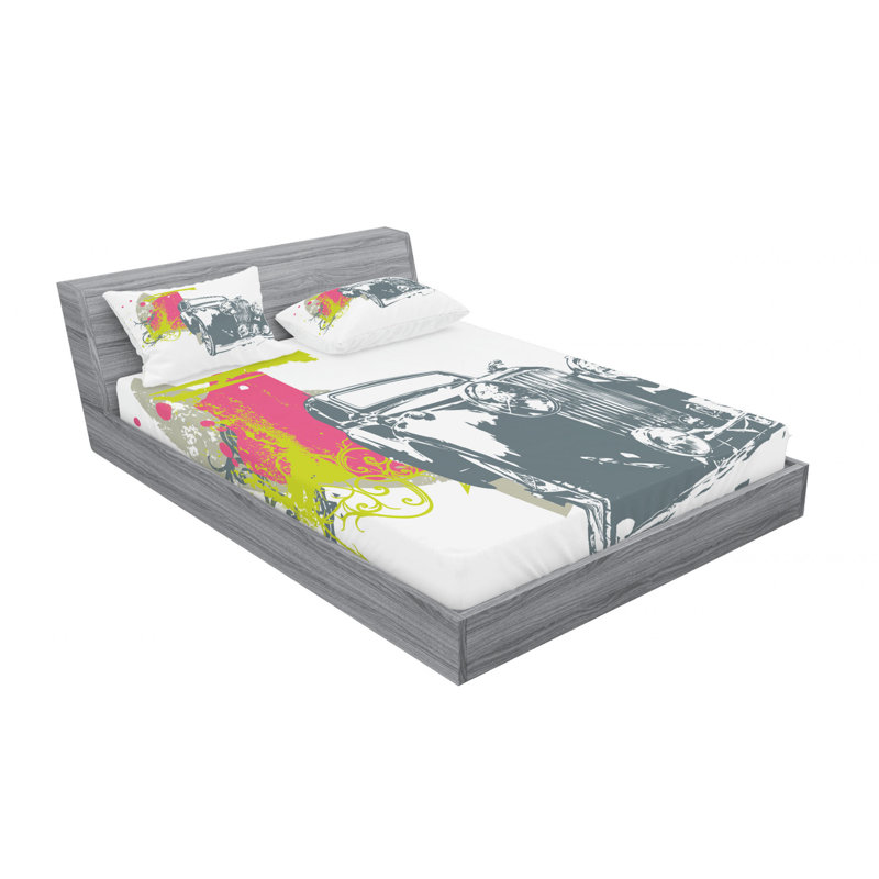 Microfiber Sheet Set, Queen Sheet Set with Fitted Sheet