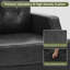 Fauteuil d'appoint pivotant à 360 ° de 30,3 po de largeur avec revêtement en chenille ou similicuir-451542335