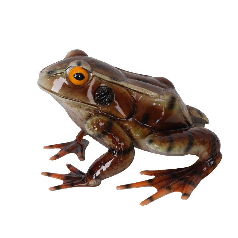 Statue de grenouille américaine en métal brun