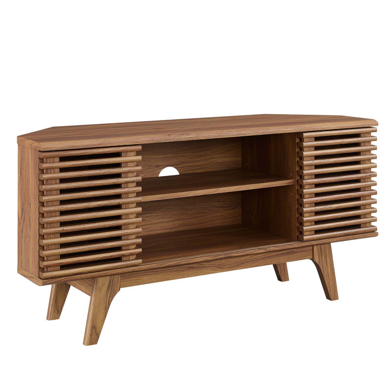 Render 46" Corner TV Stand by Modway, Walnut