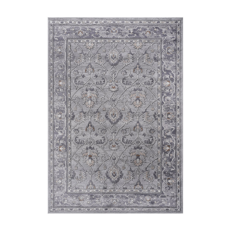 Non-Shedding Area Rug In /Grey - 6X9 For Entryway, Nursery, Dorm Room Stylish Living Stain, Rectangle 6'8" x 7'7"