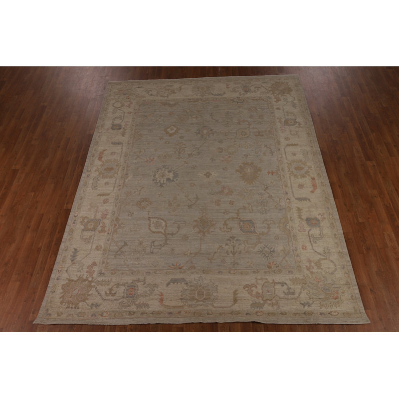 Vegetable Dye Oushak Turkish Area Rug 8